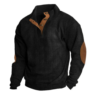 FERGUS | RIBBED BUTTON FRONT SWEATER