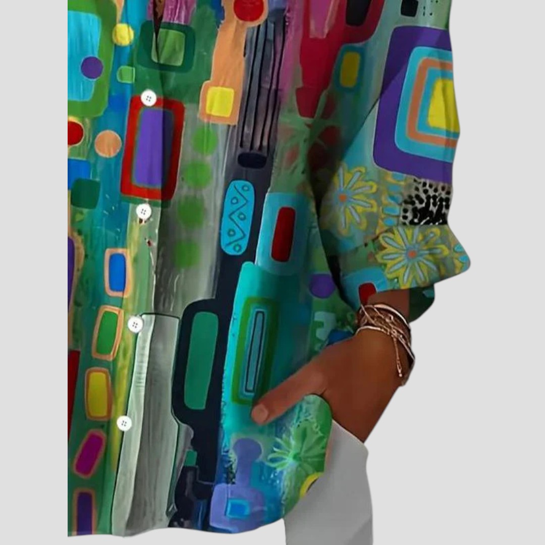 Emily™ | Elegant Blouse with Geometric Pattern