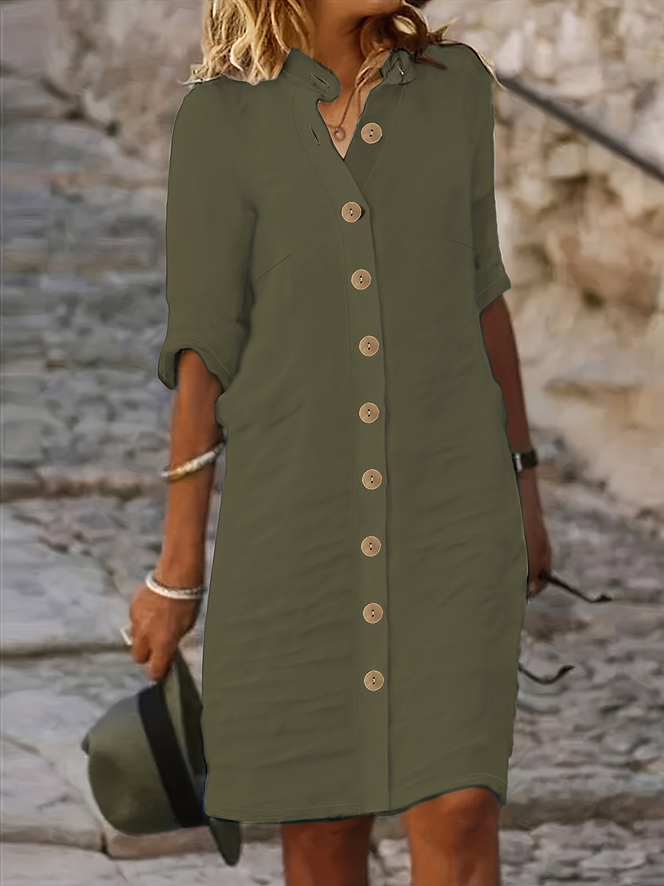 Adele – Button-Down Shirt Dress