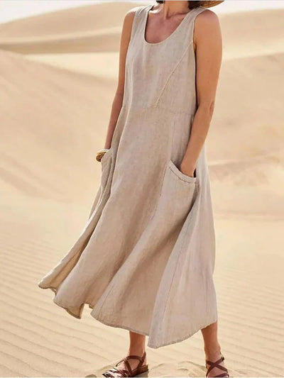 Anya – Sleeveless Flowy Midi Dress