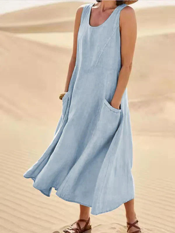 Anya – Sleeveless Flowy Midi Dress