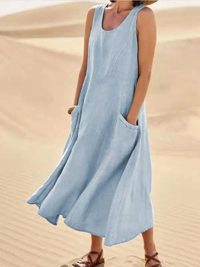 Anya – Sleeveless Flowy Midi Dress