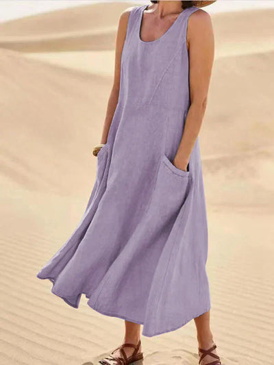 Anya – Sleeveless Flowy Midi Dress